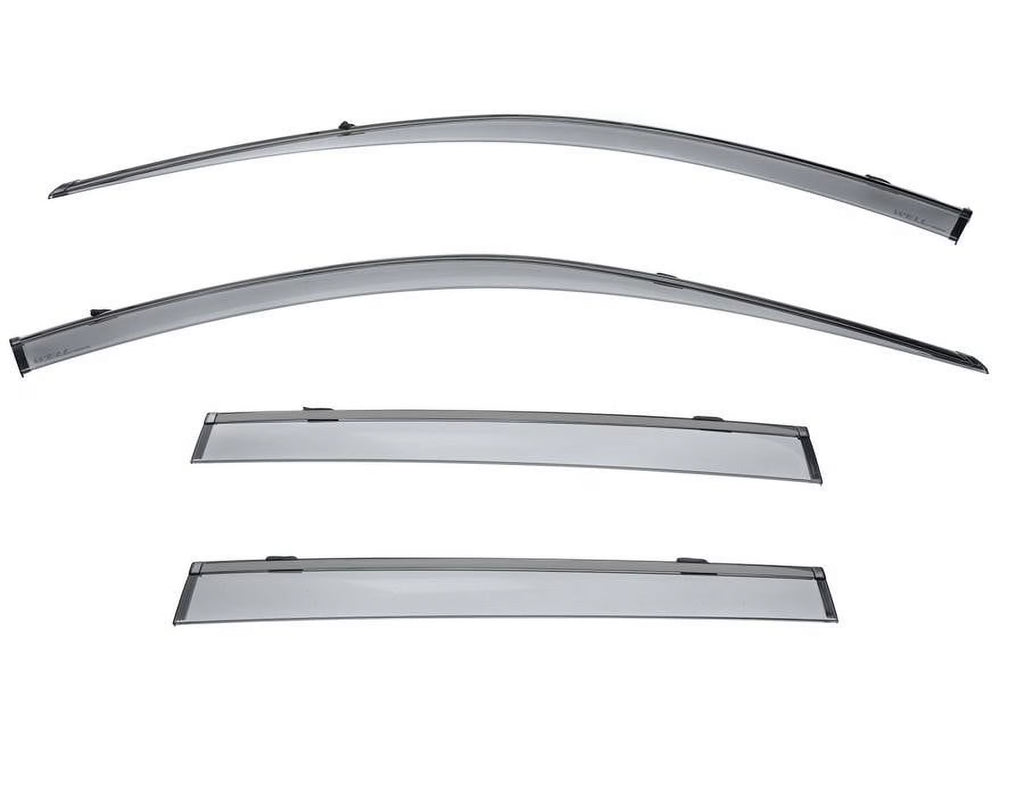 Side Window Visors Wind Deflectors Rain Guard with Black Trim K514000
