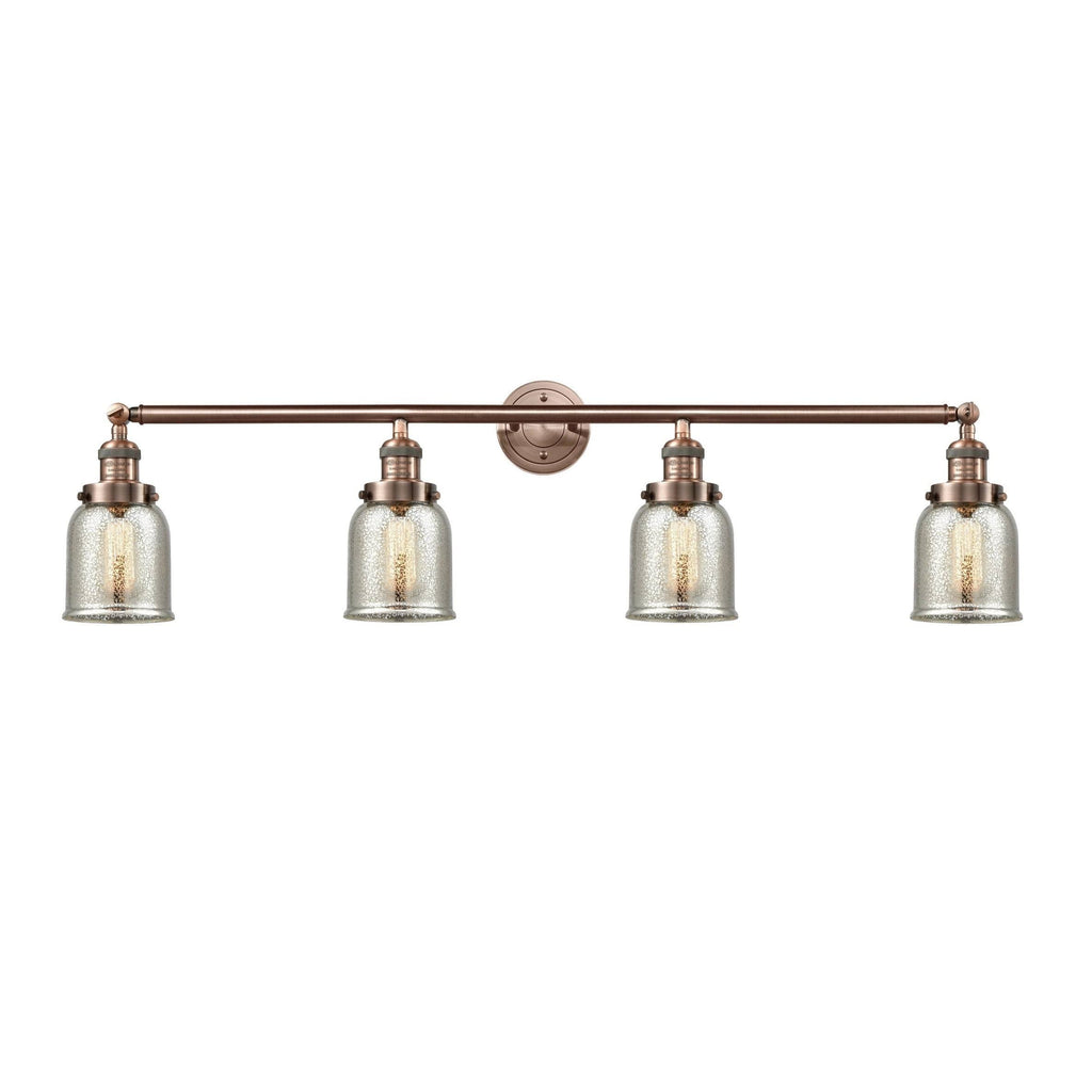 4 Light Small Bell 42 inch Adjustable Bathroom Fixture in Polished Nickel S1491