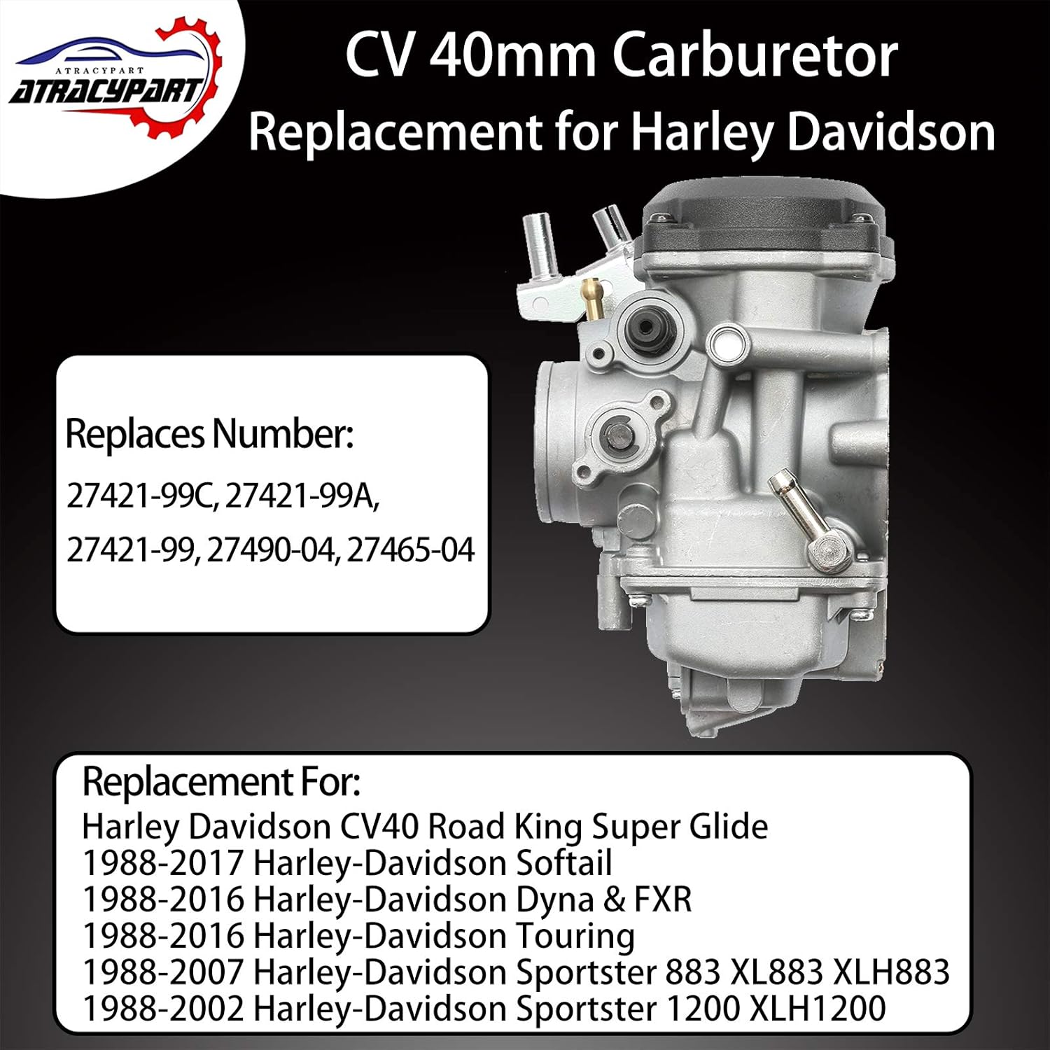 CV40 Carburetor for Harley Davidson Twin Cam N295