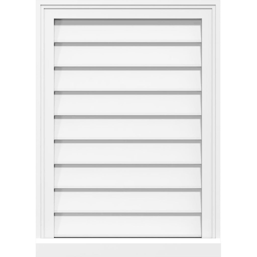 PVC Gable Vent with Brickmould W66217