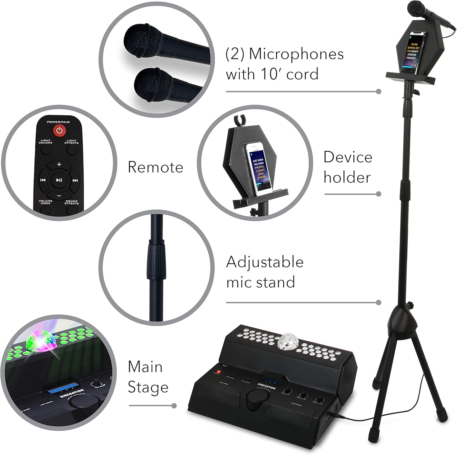 Karaoke Machine with Two Mics M70708