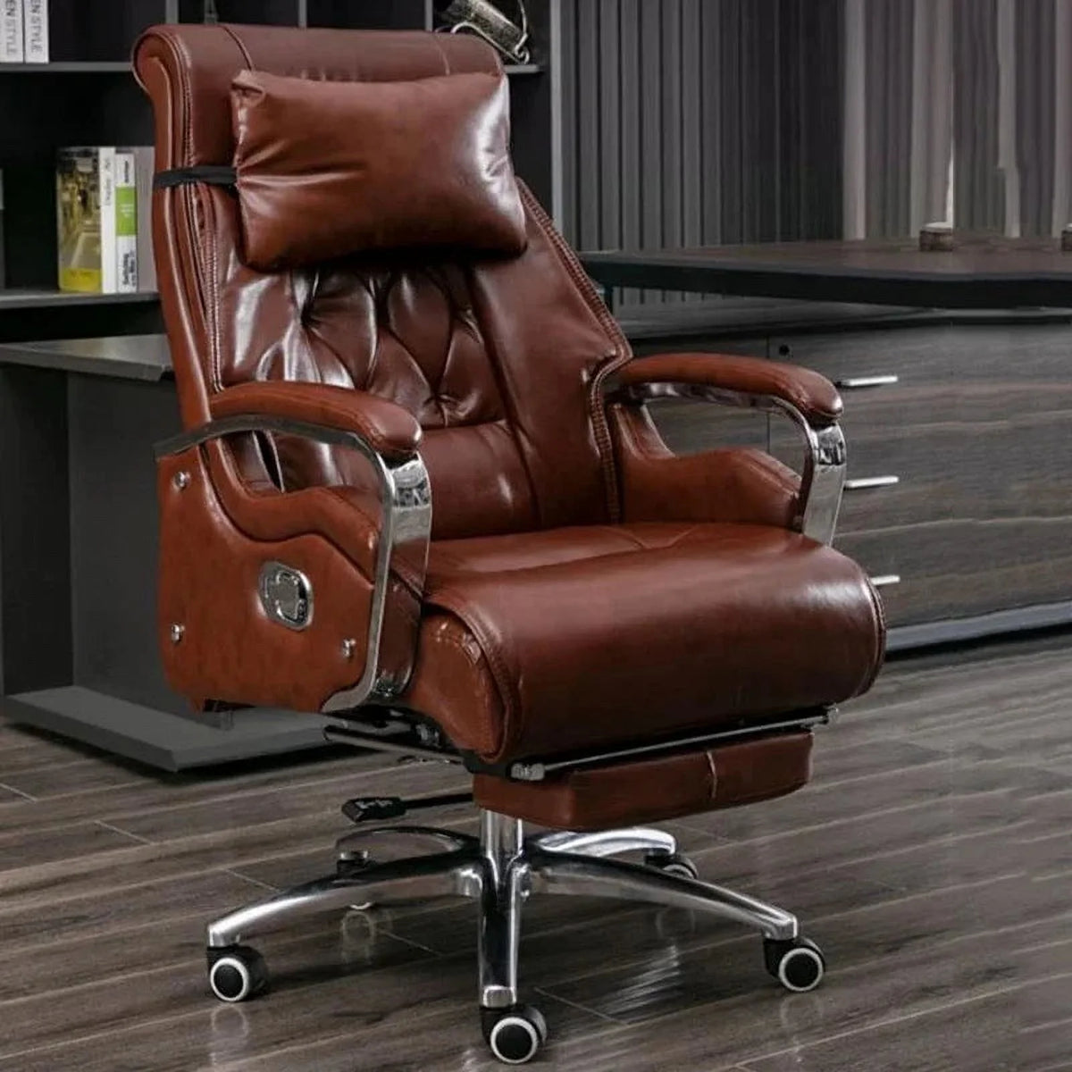 Leather Massage Ergonomic Swivel Office Chair P481