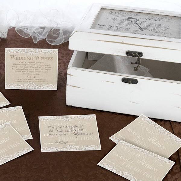 Antique White Christian Card Box K359