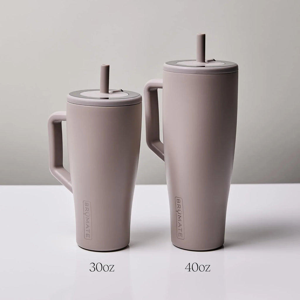 30 oz Stainless Steel Tumbler with Handle and Straw P5764