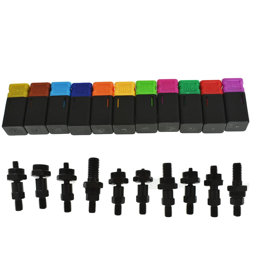 16 Rivet Nut Tool Hand Blind Riveter Kit with 11PCS Metric and Mandrels 110Pcs Assorted Rivet Nuts S125558