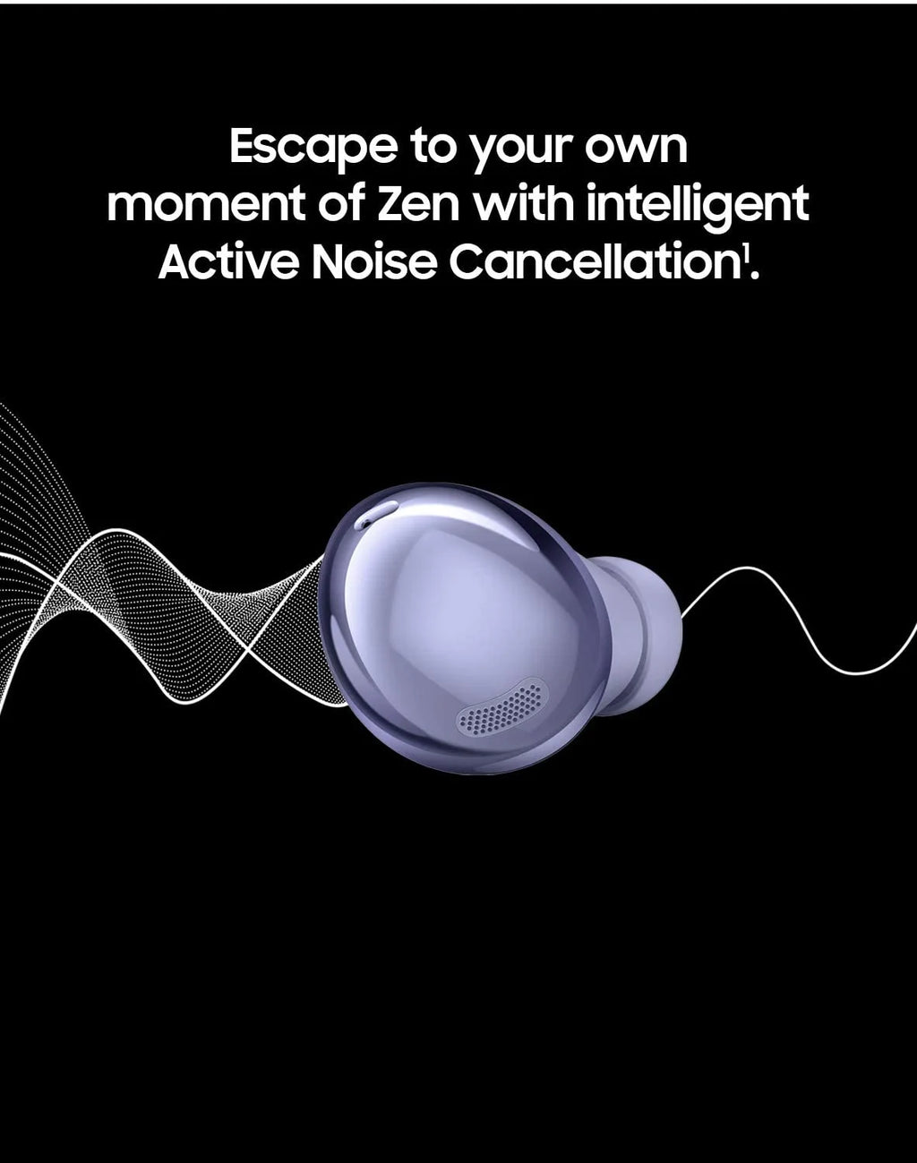 Purple True Wireless Bluetooth Earbuds with Charging Case A1474
