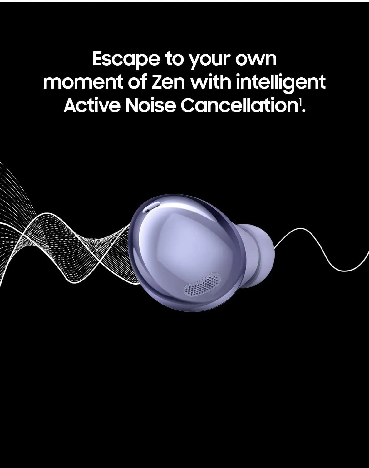 Purple True Wireless Bluetooth Earbuds with Charging Case A1474
