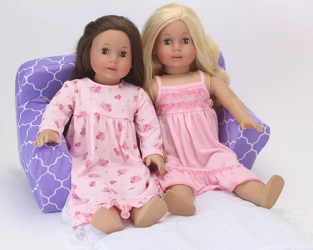 Plush Pull Out Couch/Double Bed for 18" Dolls J2699