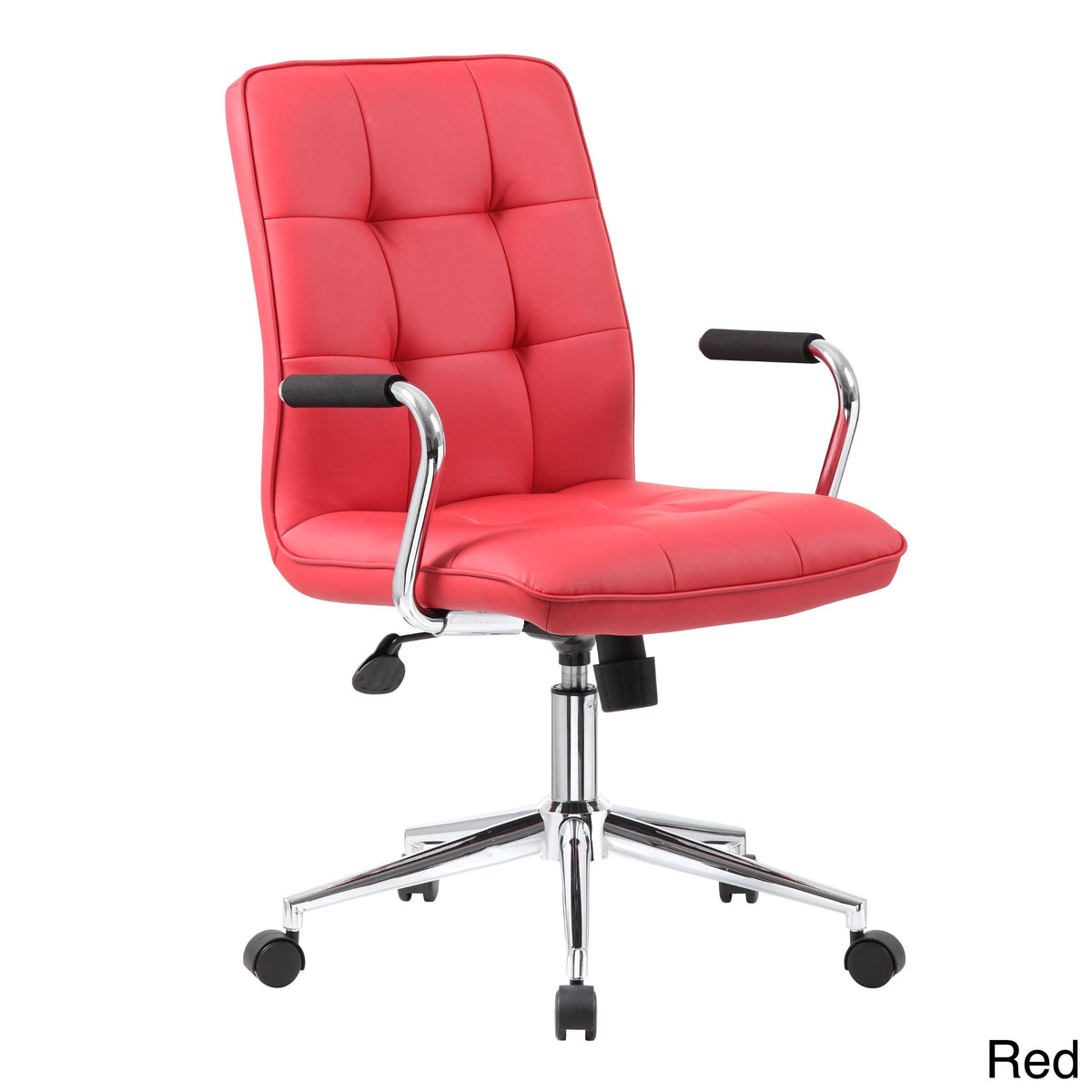 Red Faux Leather Office Chair X40858