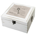 Antique White Christian Card Box K359