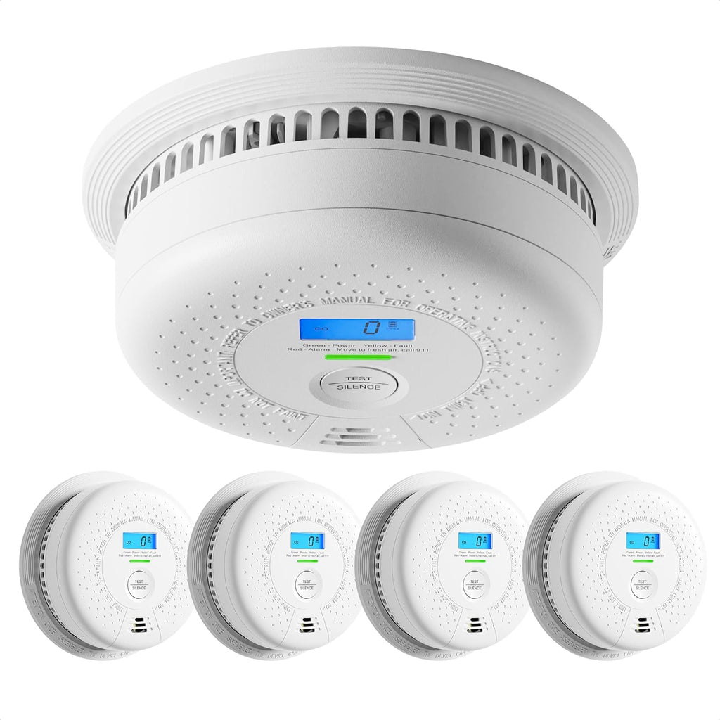 10 Year Battery Smoke and Carbon Monoxide Detector with LCD Display J63746