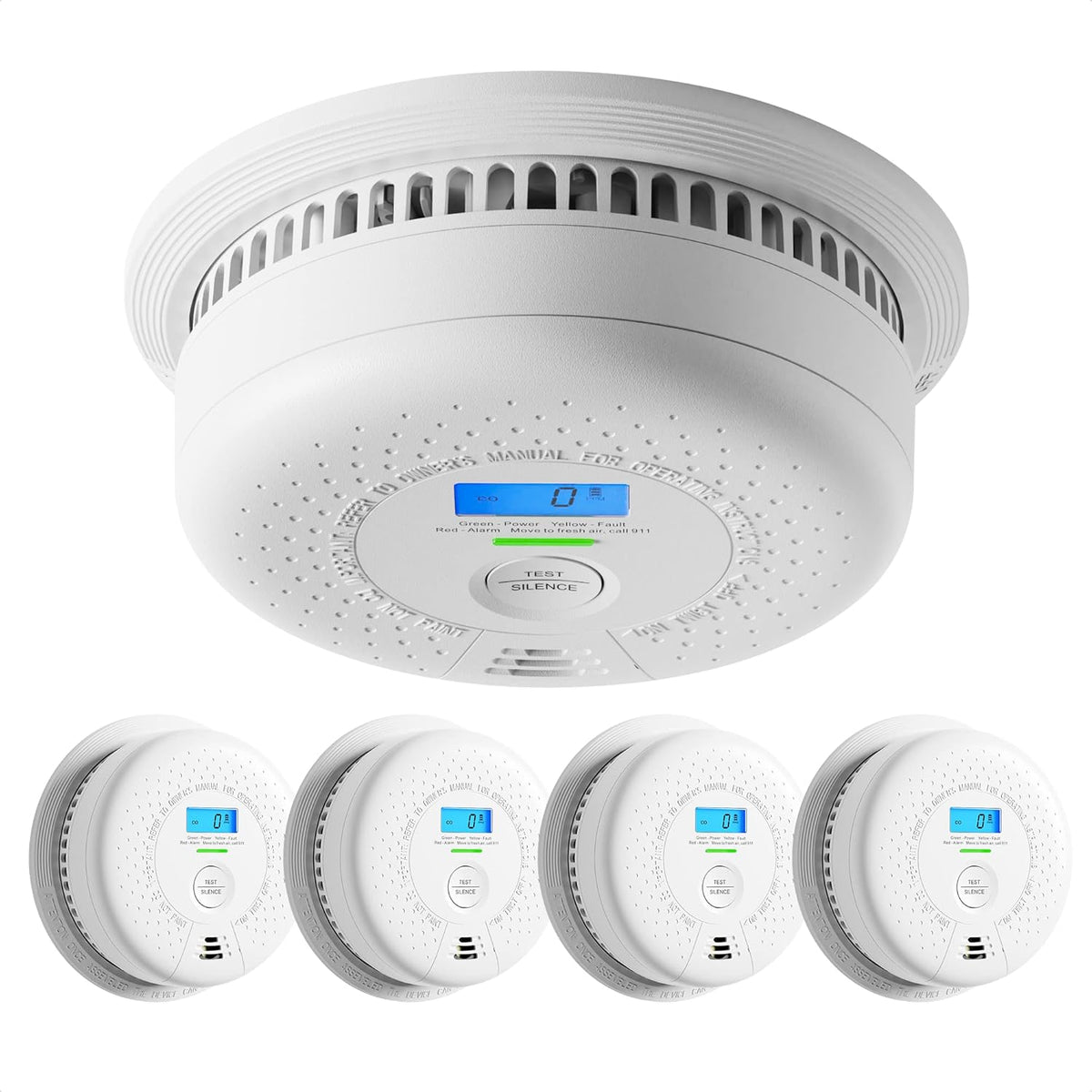 10 Year Battery Smoke and Carbon Monoxide Detector with LCD Display J63746