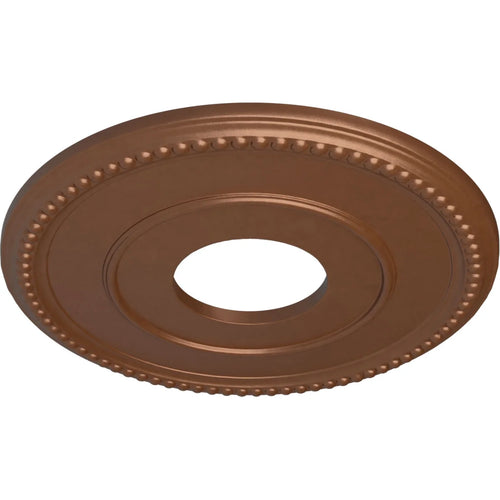 12 1/2"OD x 3 7/8"ID x 3/4"P Hand-Painted Polished Copper Ceiling Medallion K7920
