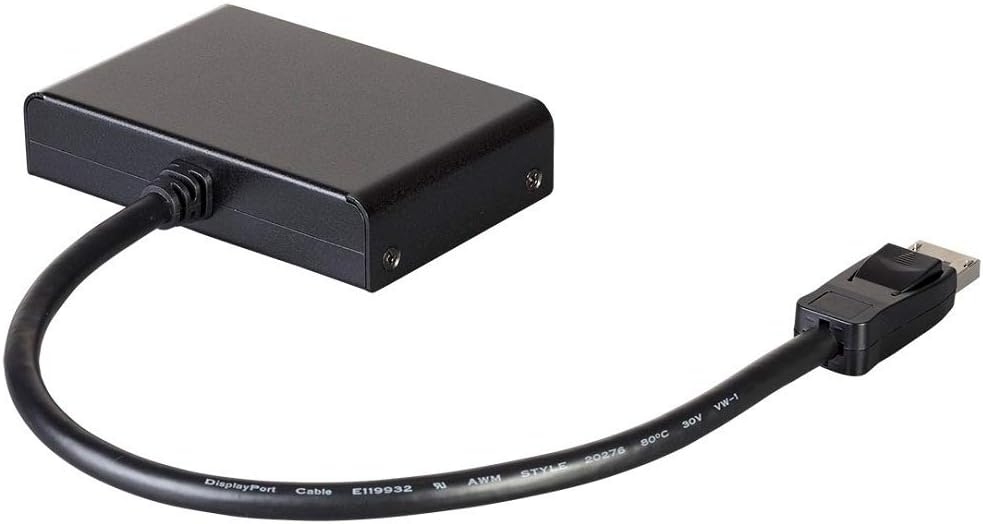 2-Port DisplayPort 1.2 to HDMI MST Hub, Black, Pack of 2 C962