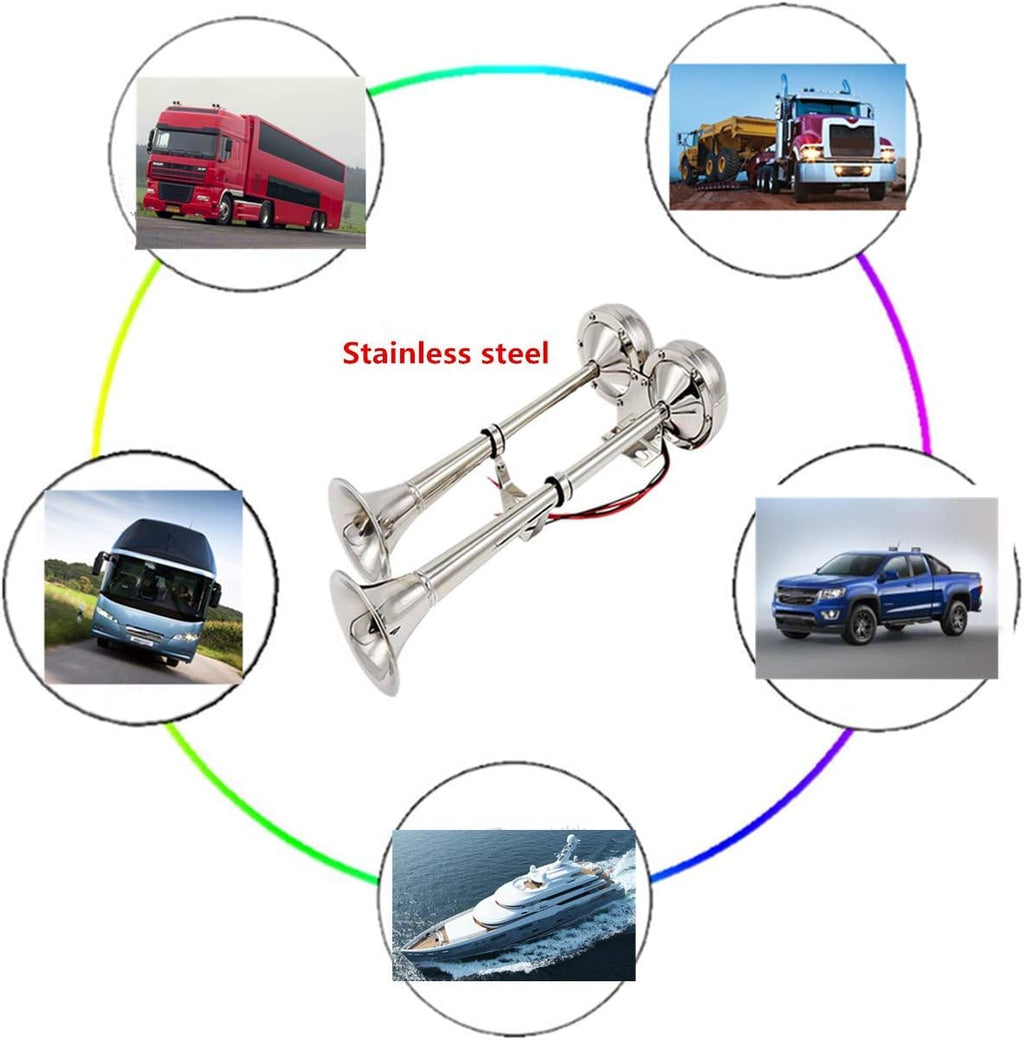 150DB 12V Stainless Steel Double Horn Q528