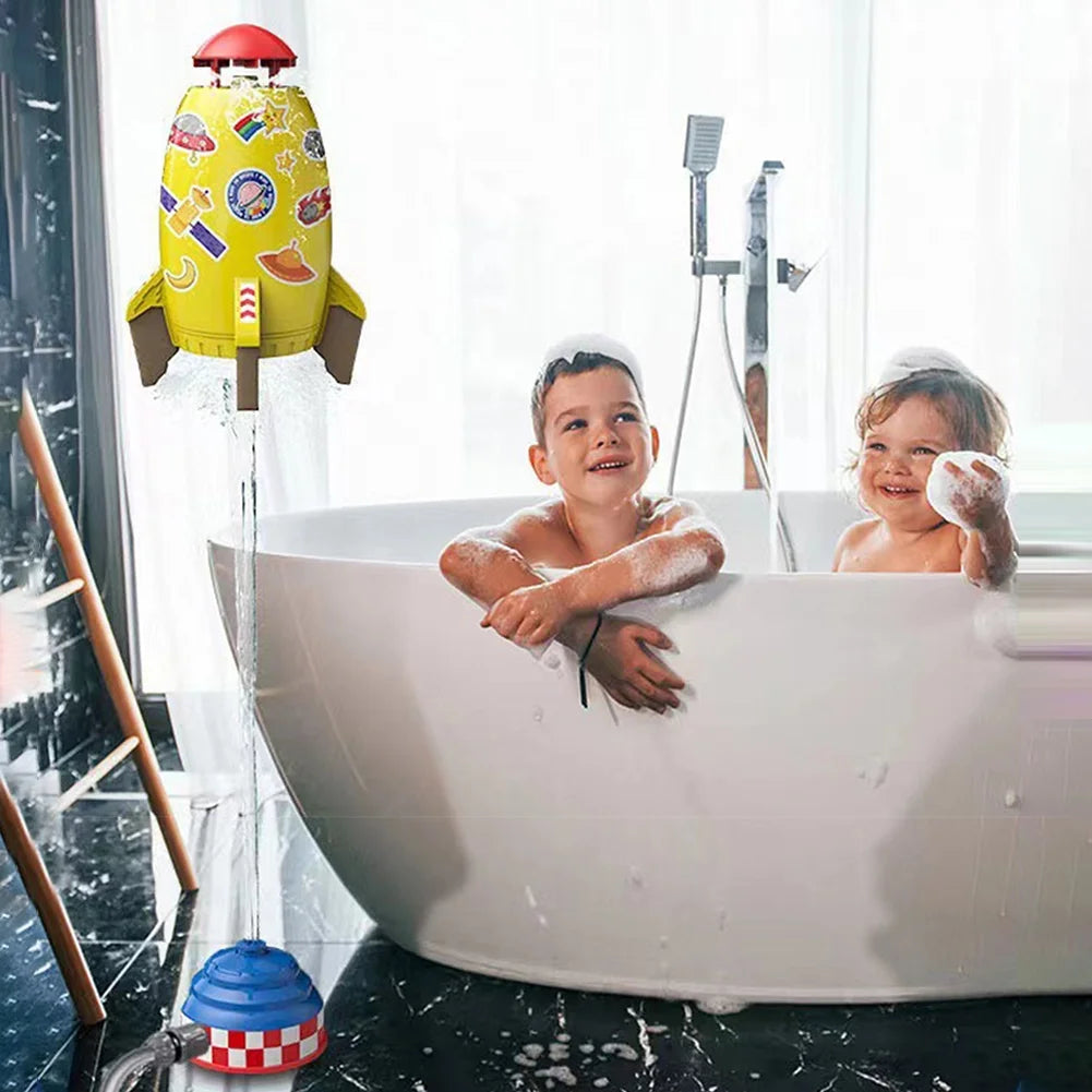 Yellow Plastic Rocket Sprinkler for Kids N5695