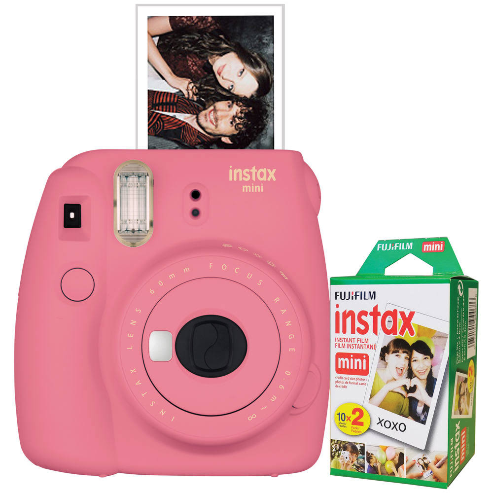 Flamingo Pink Instant Film Camera with 20-Pack of Film N616209