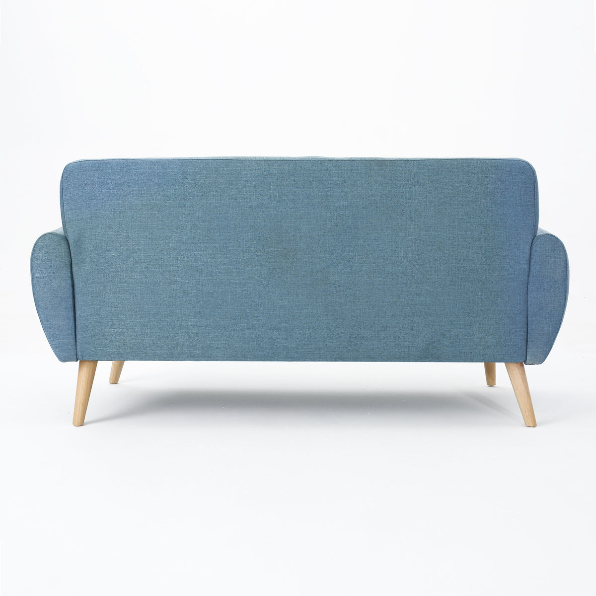 Blue Fabric Tufted Oversized Loveseat O331