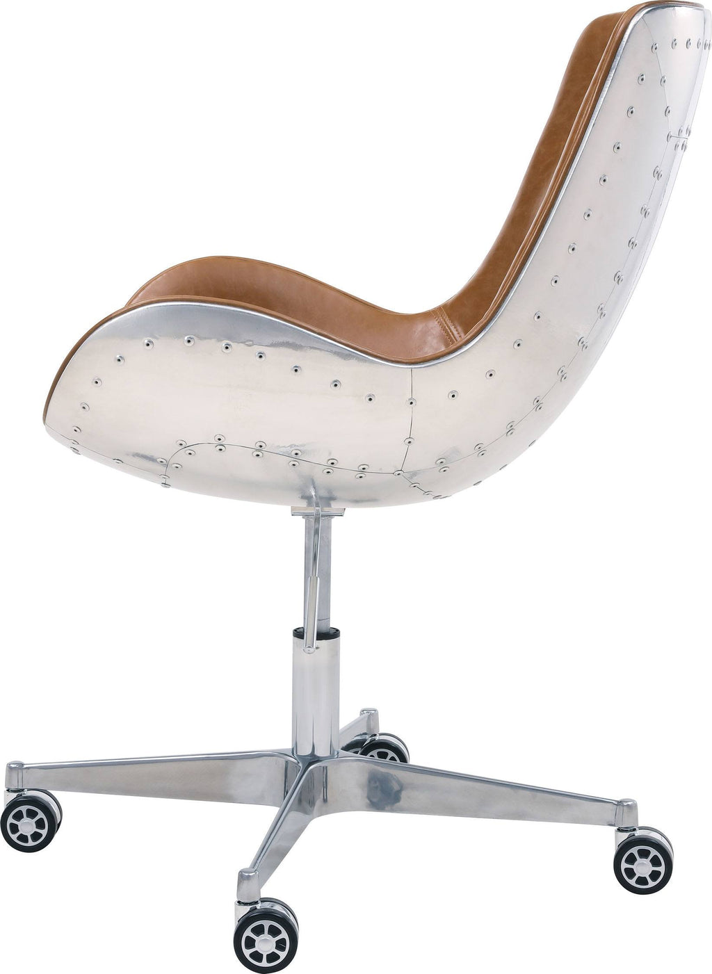 Distressed Caramel Swivel Office Chair H449