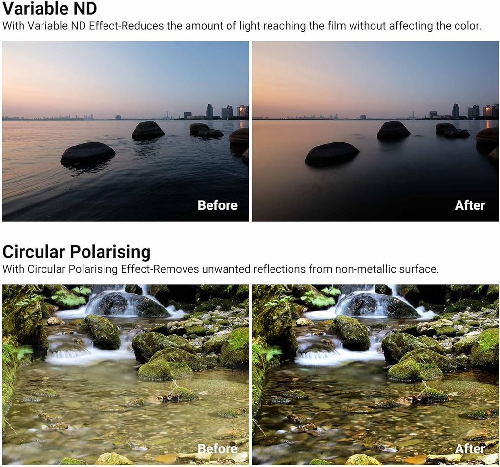 2-in-1 77mm Variable ND Filter & CPL Polarizer Filter H340