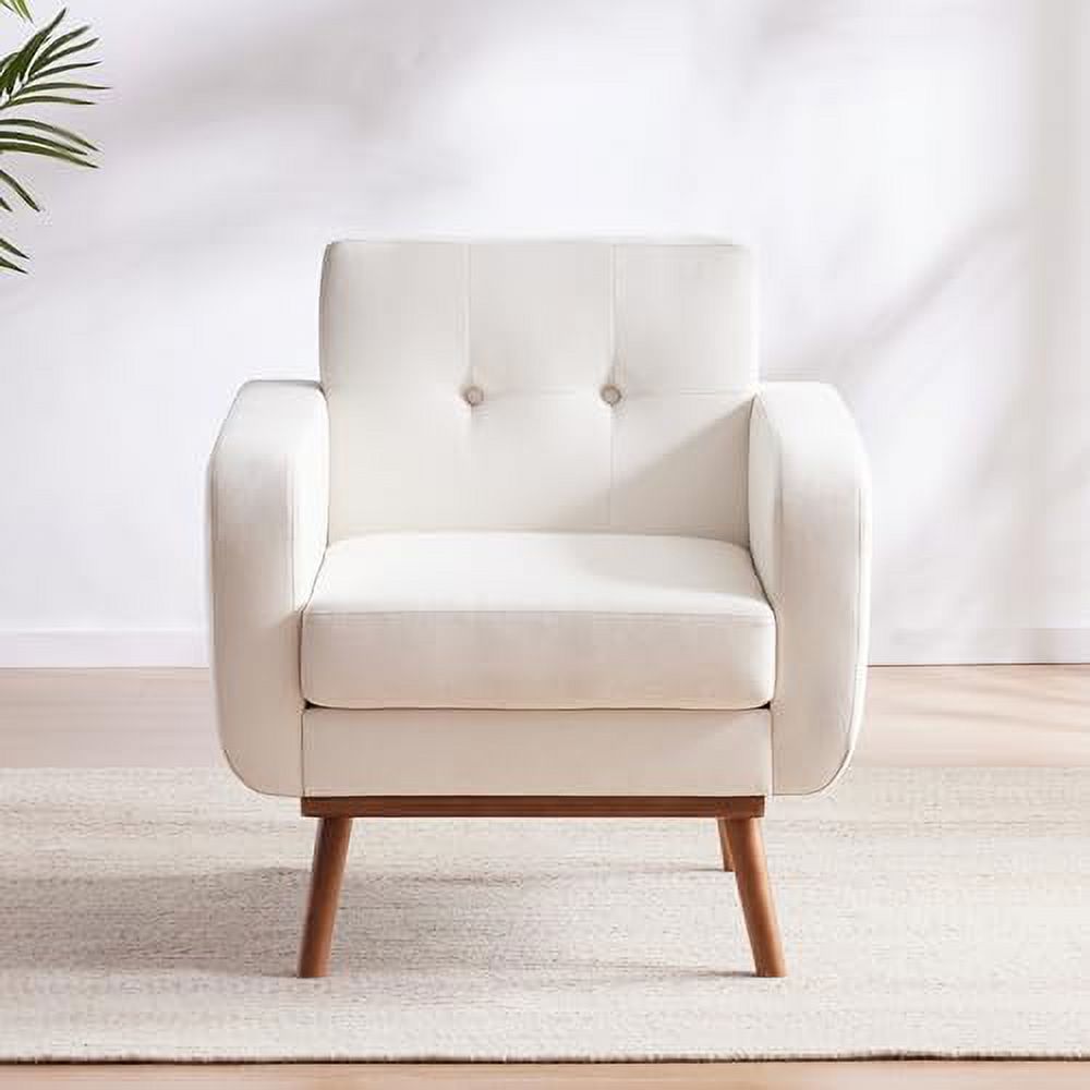 Fabric Accent Chair Button Tufted Upholstered Arm Chair Y7073