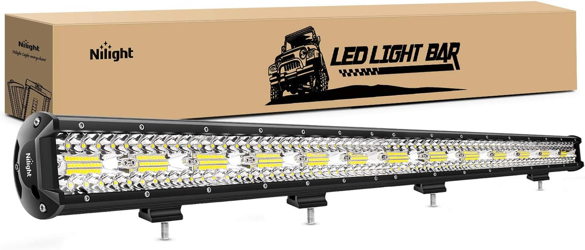 37Inch 780W Triple Row Flood Spot Combo Bar 78000LM Waterproof Led Work Light Pack of 2 Y7797