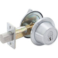 Single Cylinder Keyed Entry Deadbolt with Satin Chrome T815