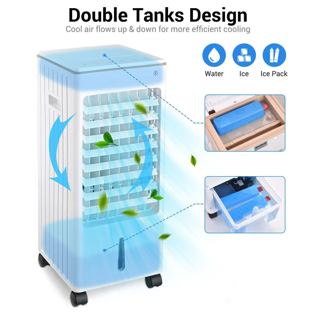Portable Evaporative Air Cooler Fan with Remote Control T400