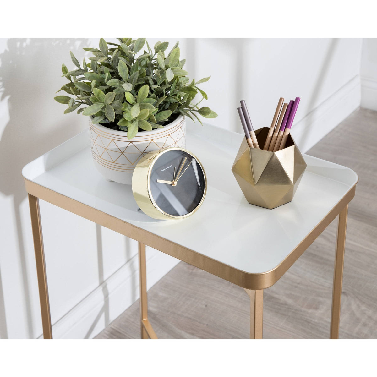 Bronze Metal Accent Table V80393