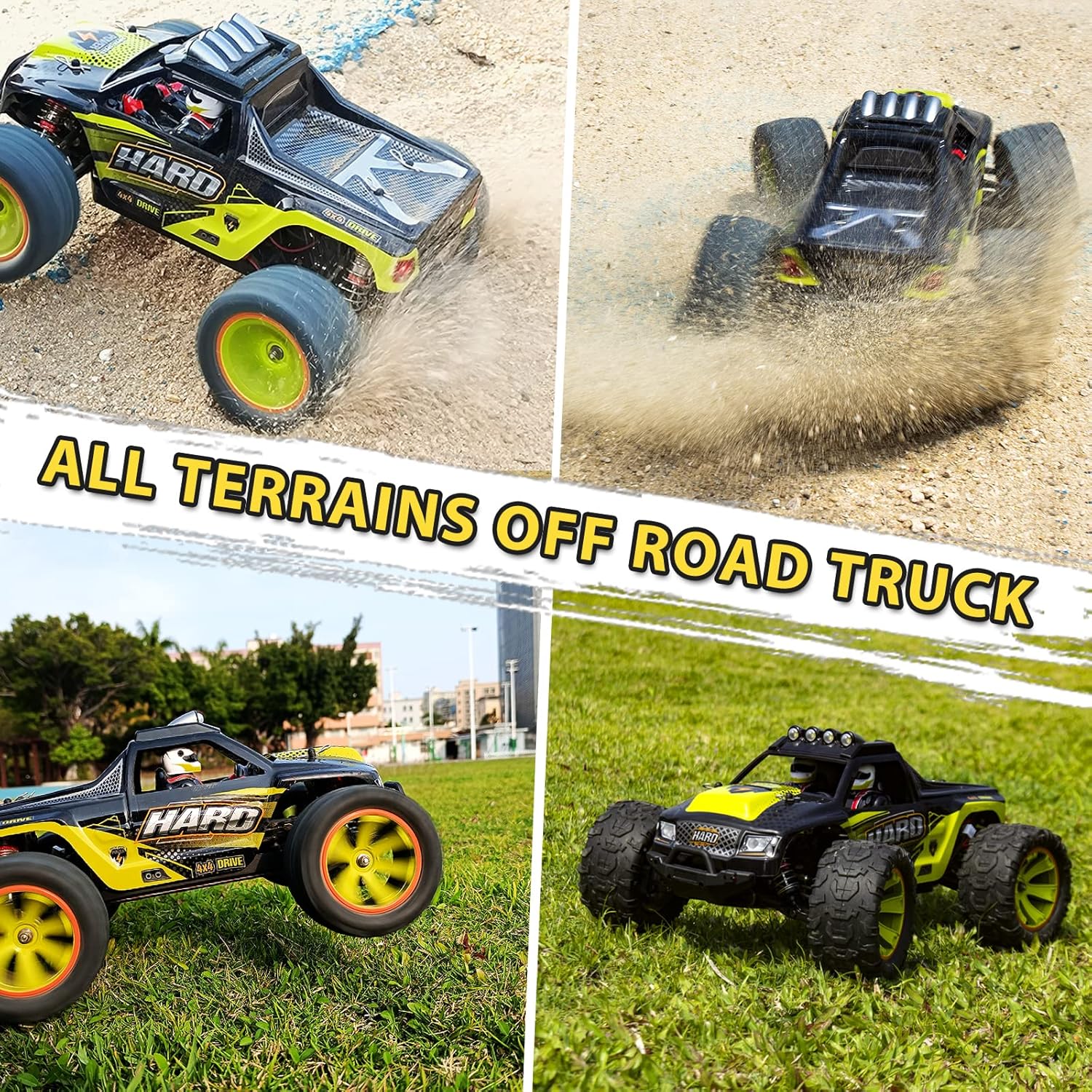 4WD RC Monster Truck with 550 Motor, Pack of 2 X5473