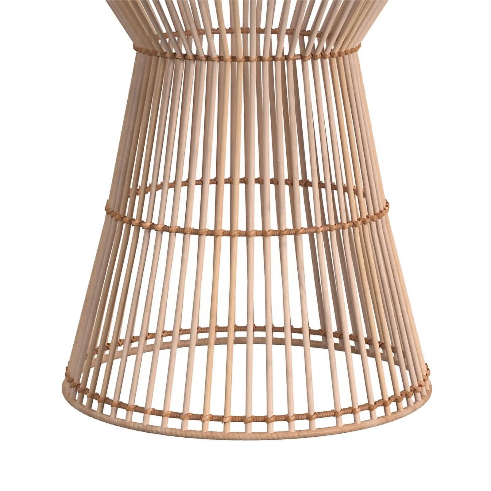 Tan Round Rattan Dining Table C26877