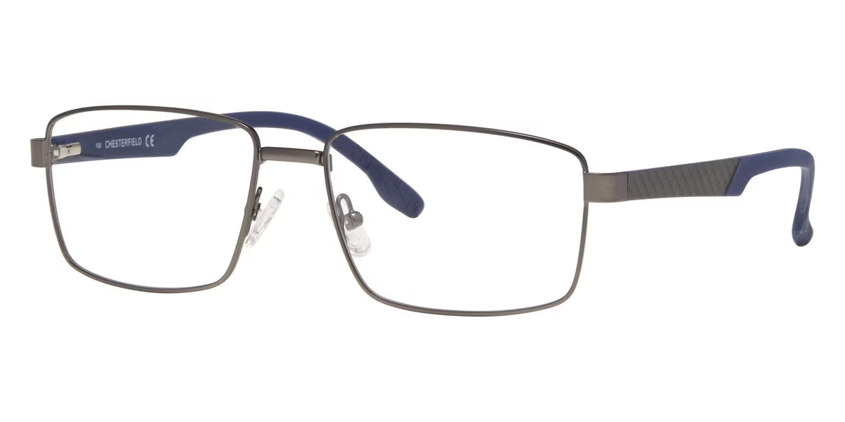 Matte Gray Rectangular Full Rim Eyeglasses K755364