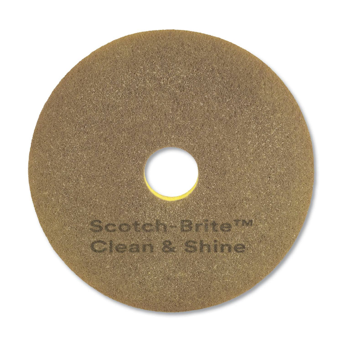 Yellow/Gold Clean and Shine Pad, 17x22 Diameter, 5/Carton D314147