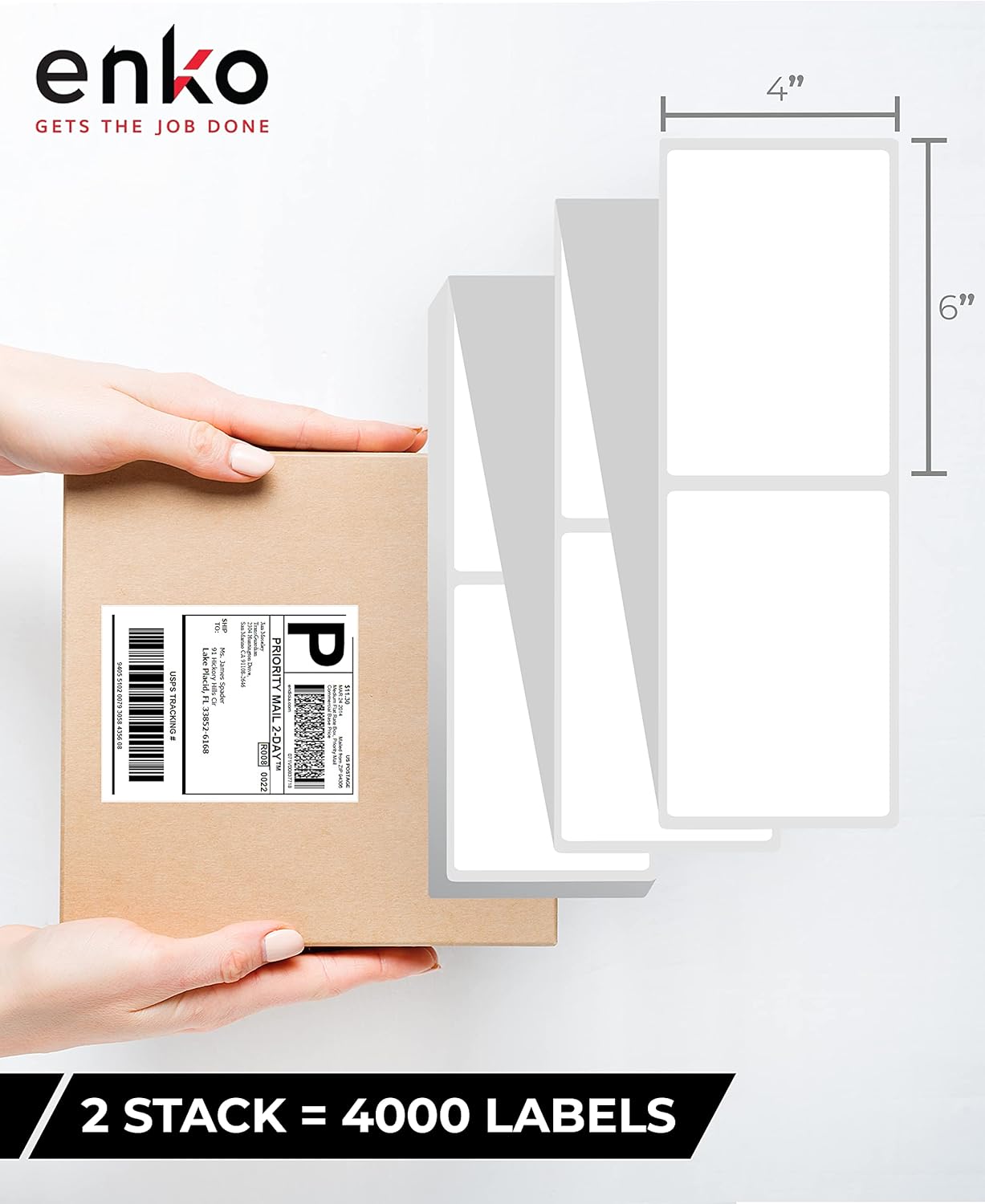 4 x 6 Direct Thermal Address & Shipping Labels H350817