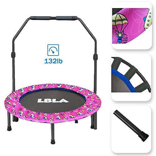 36-Inch Kids Trampoline with Adjustable Handrail and Safety Padded Cover P10041