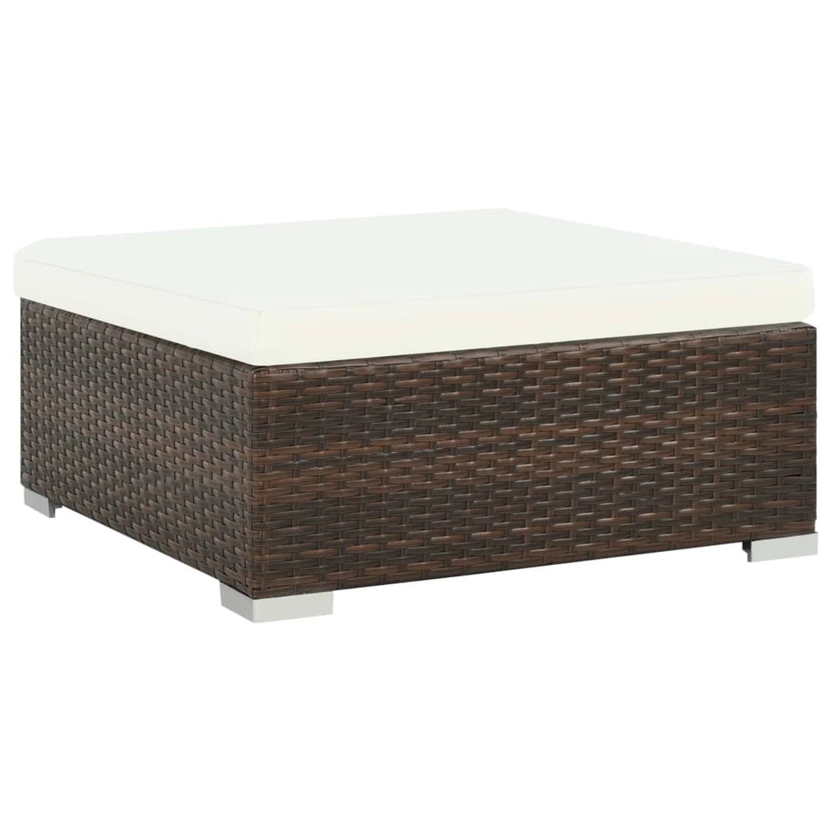 6 Piece White Cushioned Poly Rattan Outdoor Furniture Set G9472