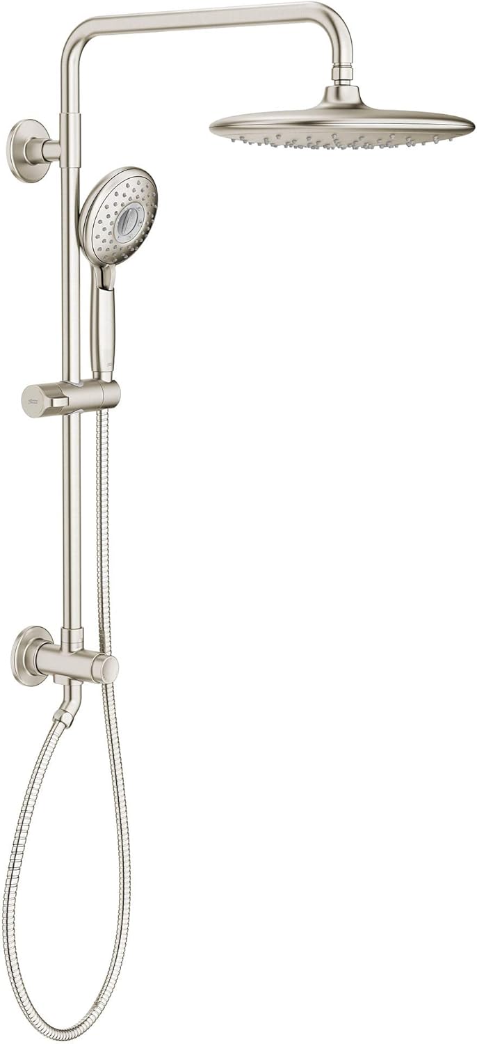 Polished Chrome Rain Showerhead and Hand Shower System R9844