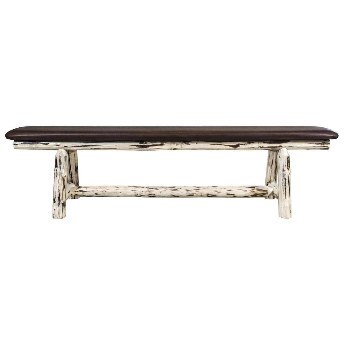 6ft Pine Wood Plank Style Bench S334584