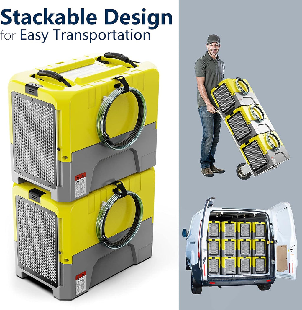 Yellow Commercial Dehumidifier with Pump E705283