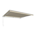 16 ft. Linen & White Retractable Awning T7479