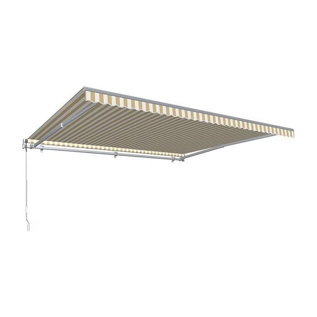 16 ft. Linen & White Retractable Awning T7479