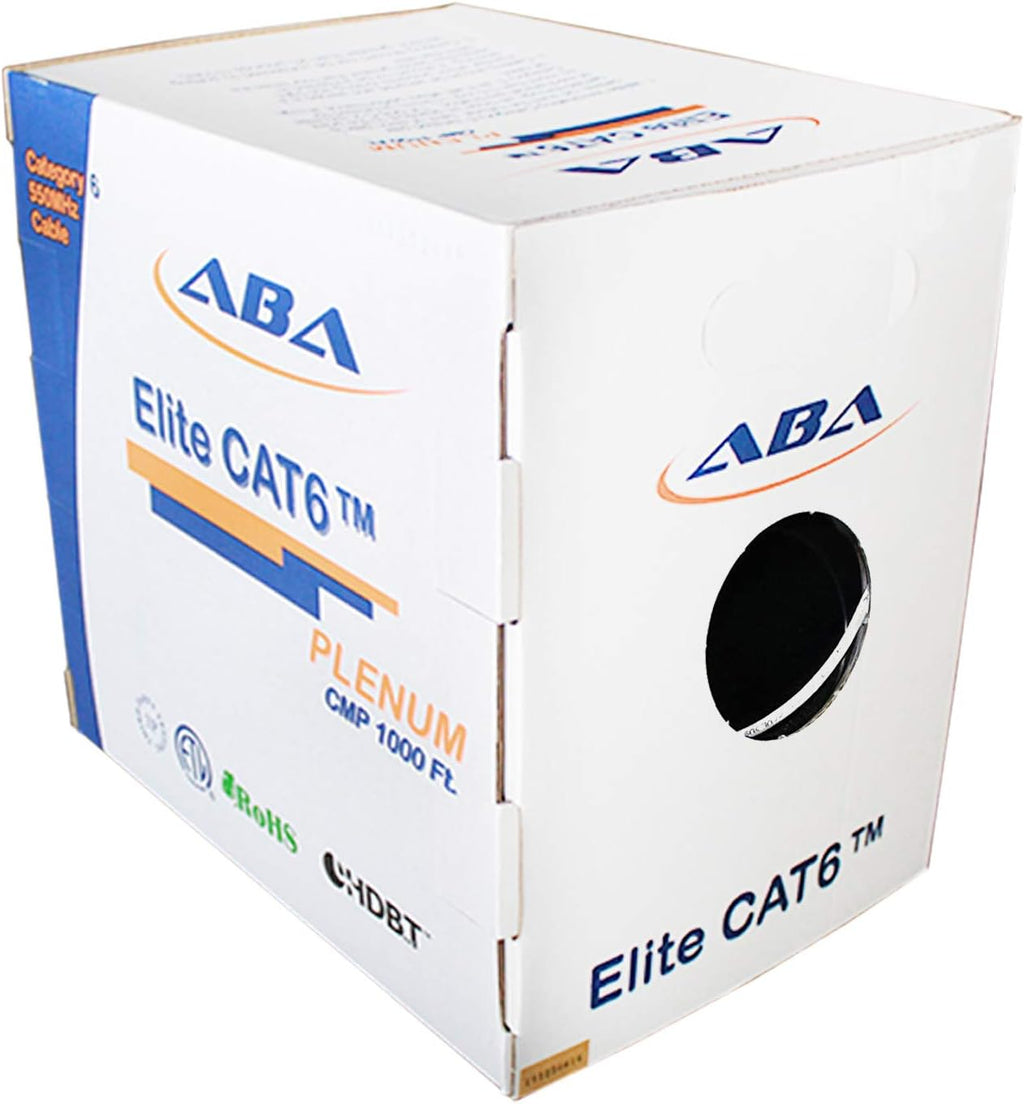 Blue Bulk Ethernet Cable 1000ft UTP 23AWG Solid Pure Bare Copper D3619