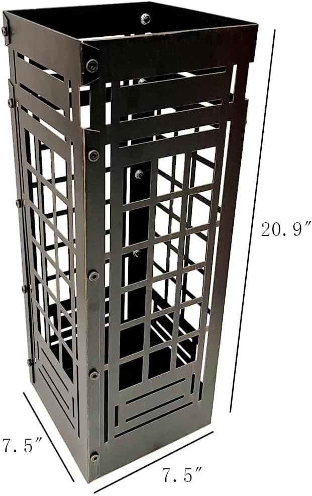 Bronze Metal Umbrella Stand Rack with Cane Holder E8454