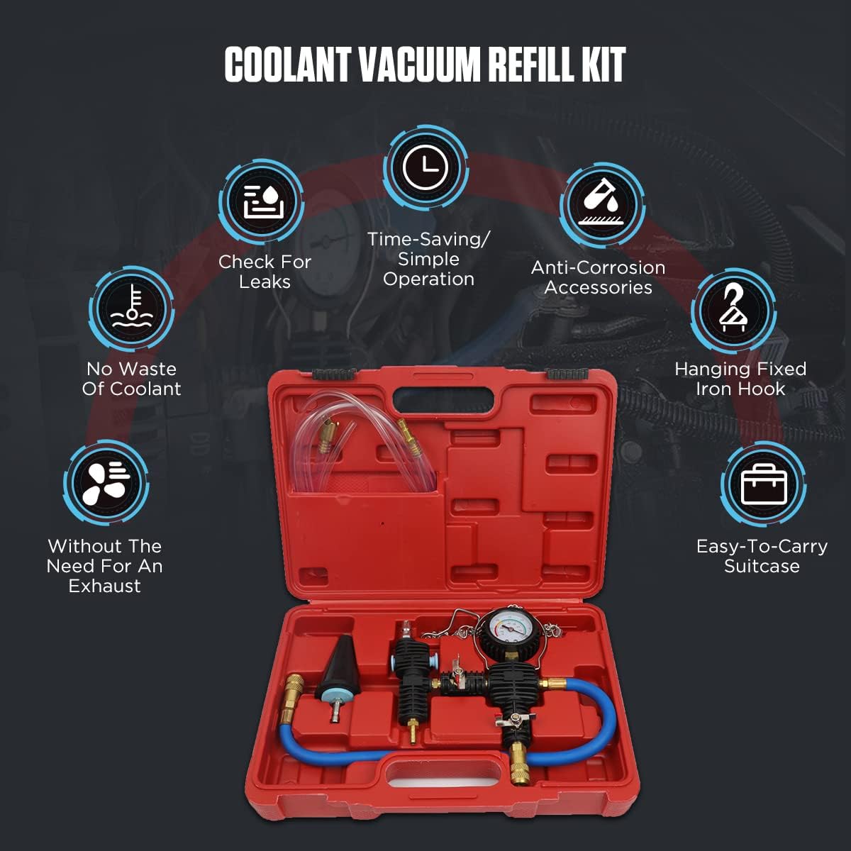 Coolant Vacuum Refill Kit with Suitcase E255
