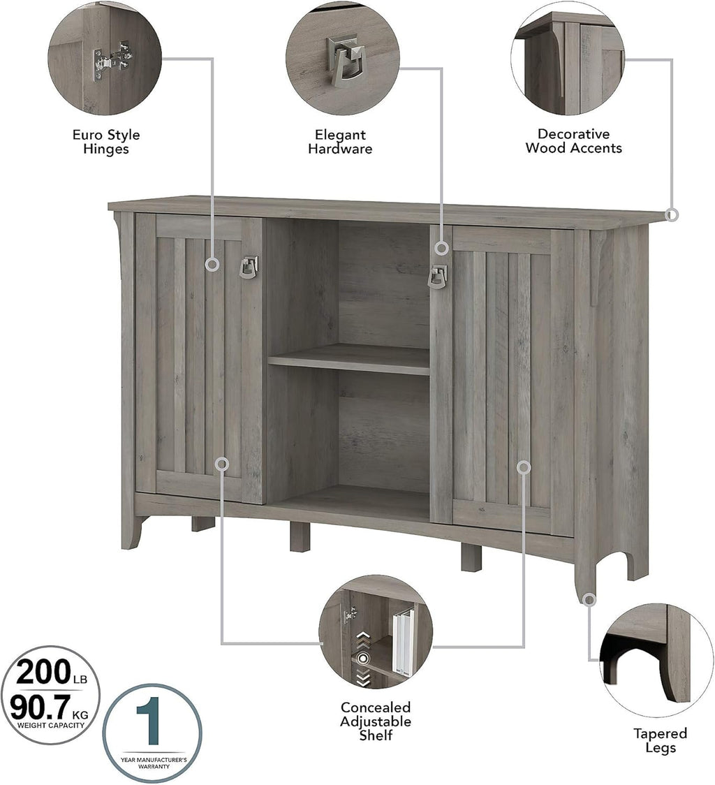 Accent Storage Cabinet with Doors, Driftwood Gray H91005
