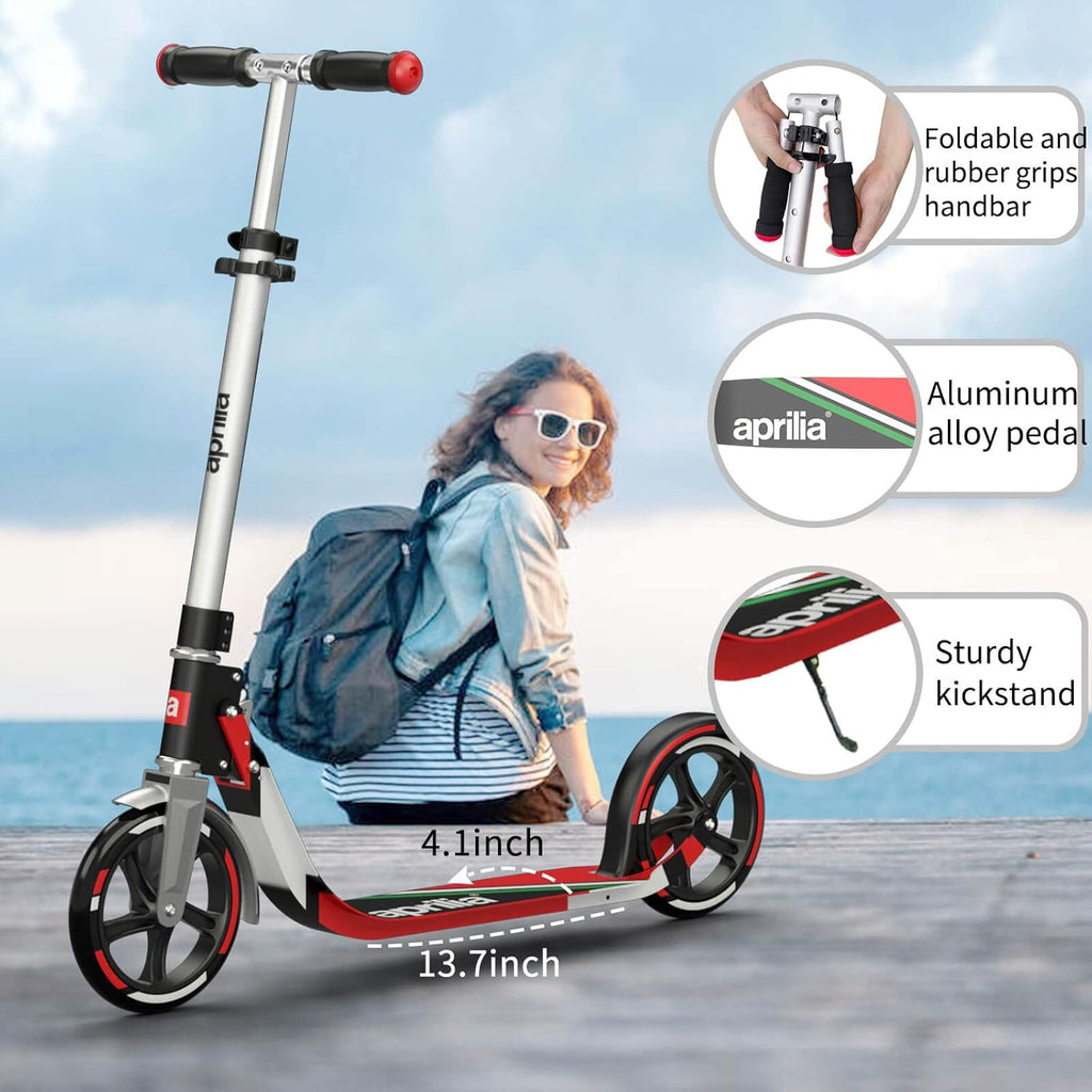 Foldable Kick Scooter with Big Wheel, 4 Level Height Adjustable L380591