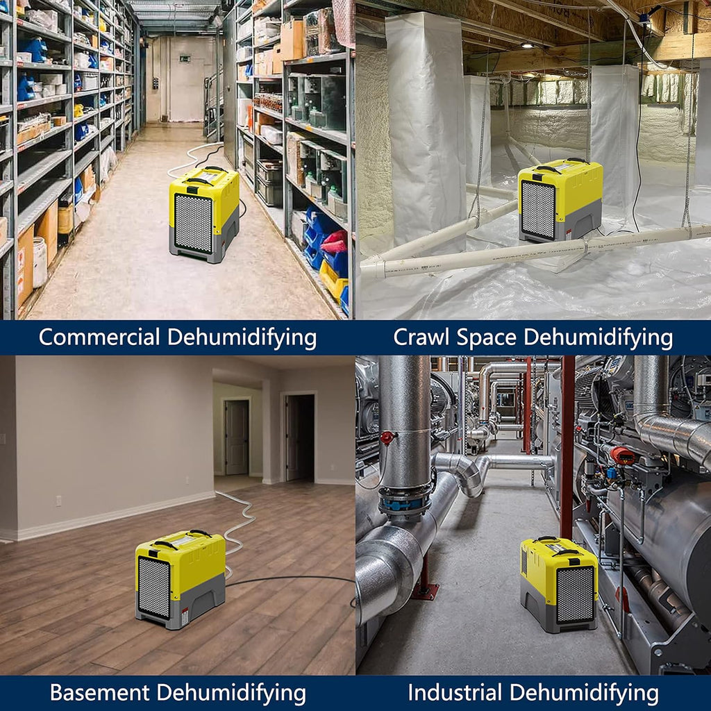 Yellow Commercial Dehumidifier with Pump E705283