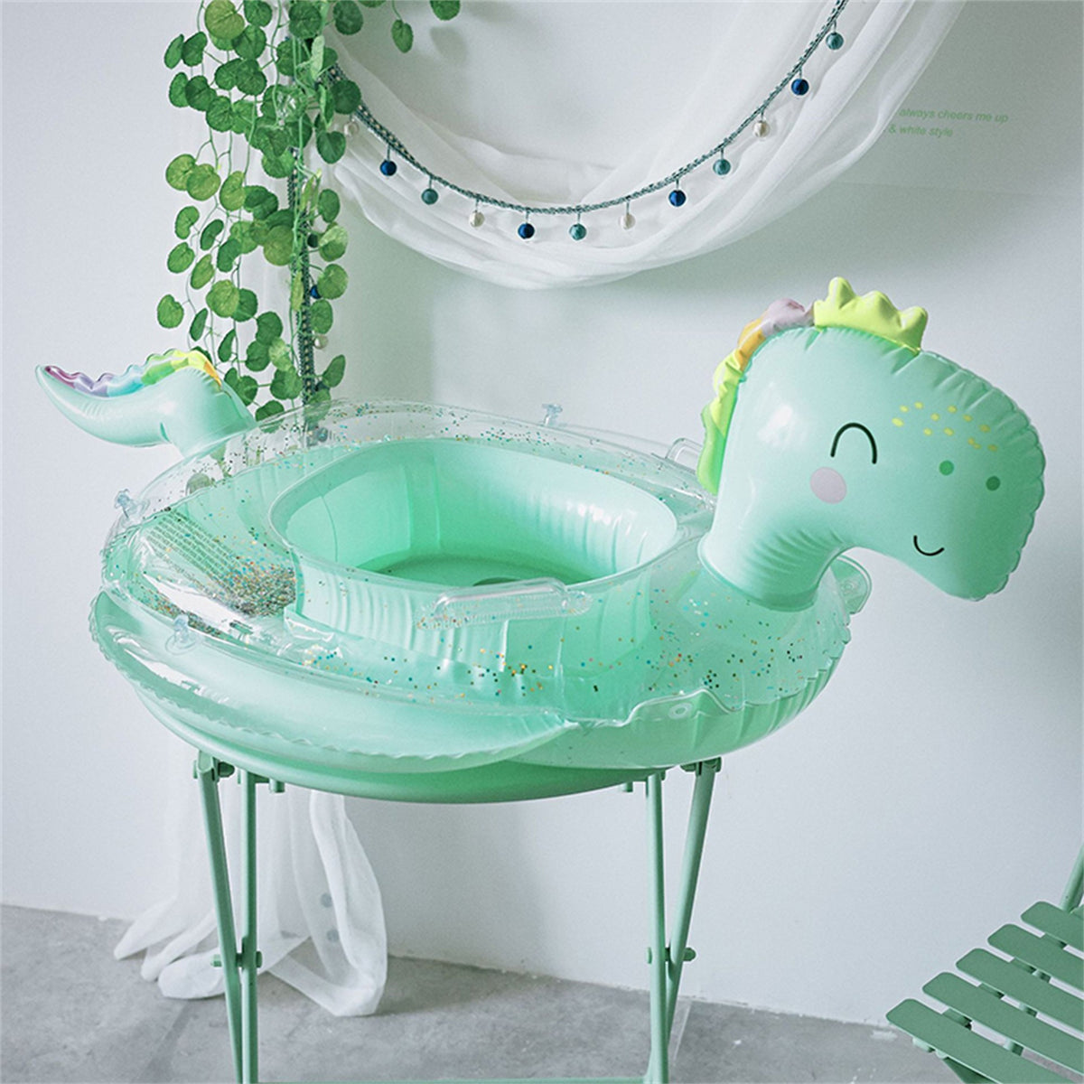 Inflatable Cartoon Dinosaur Swim Ring U40118