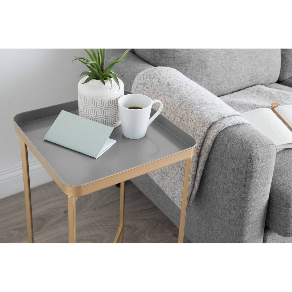 Bronze Metal Accent Table V80393