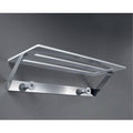Chrome/White Wood Wall Mounted Towel Rack L987